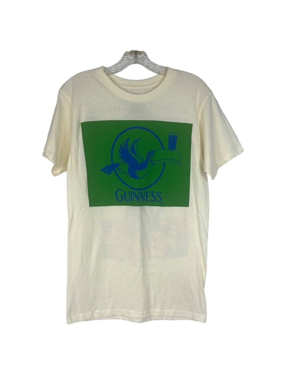 Guinness Beer Tshirt Toucan Graphics Double Sided Print Medium Cream New WOT